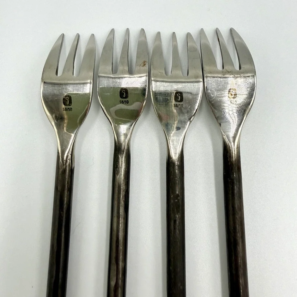 Gourmet Settings (GS) TREBLE CLEF 18/10 Stainless Steel Cocktail Forks SET OF 4